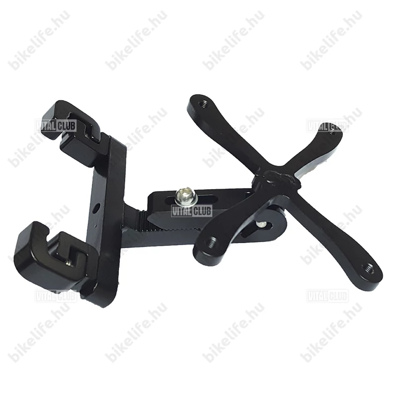 Tranz-X kulacstartó adapter nyereg mögé, két kulacstartót fogad, forgácsolt alumínium, fekete