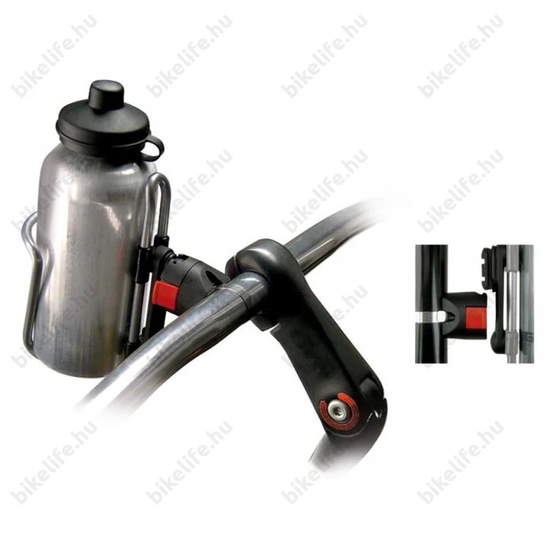 KlickFix nyeregcsőre vagy vázra rögzíthető kulacstartó adapter 15-60mm-ig