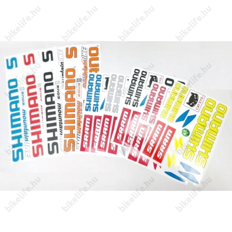 Shimano műgyantás matrica garnitúra 35x16cm és 25x17cm-es ívek választható színekben