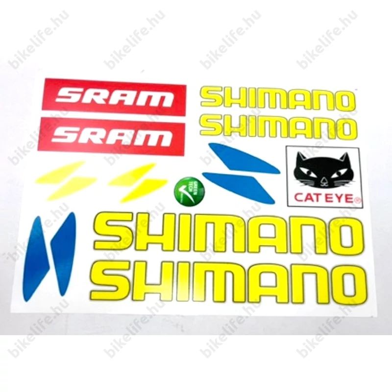 Shimano műgyantás matrica garnitúra 35x16cm és 25x17cm-es ívek választható színekben