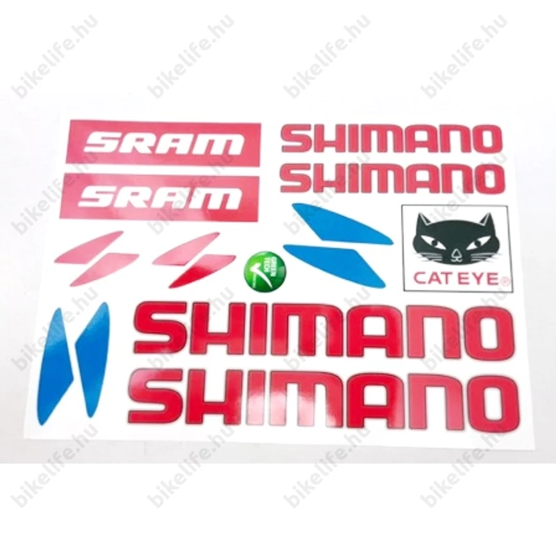 Shimano műgyantás matrica garnitúra 35x16cm és 25x17cm-es ívek választható színekben
