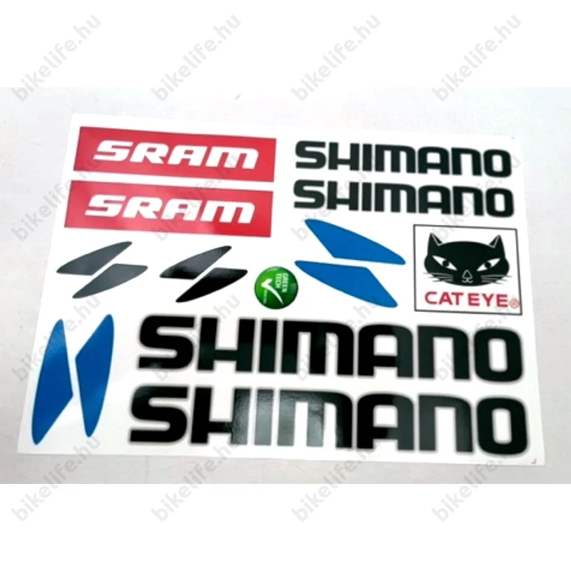 Shimano műgyantás matrica garnitúra 35x16cm és 25x17cm-es ívek választható színekben