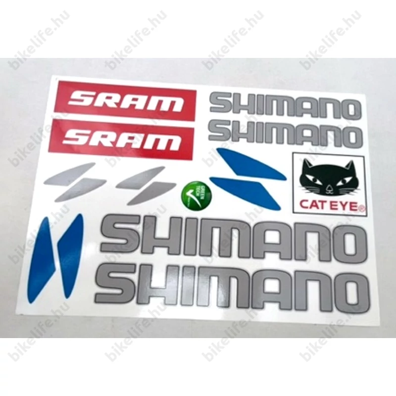 Shimano műgyantás matrica garnitúra 35x16cm és 25x17cm-es ívek választható színekben