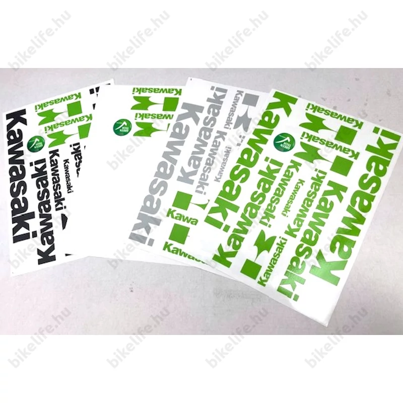 Kawasaki matrica garnitúra 35x25cm zöld vagy ezüst