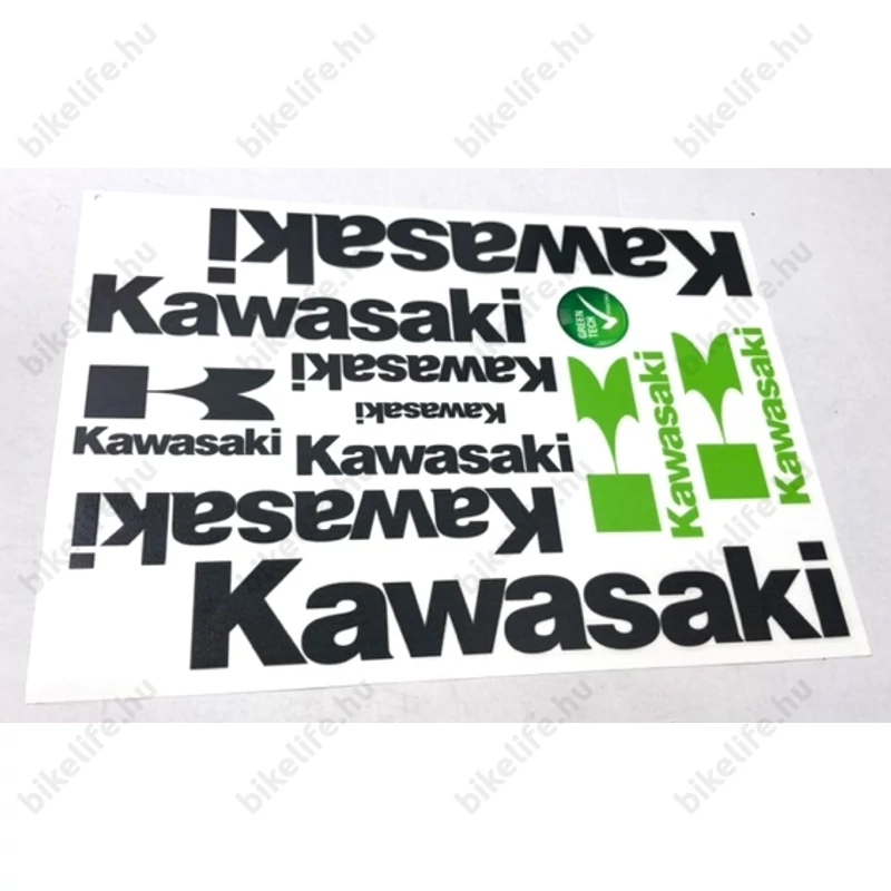 Kawasaki matrica garnitúra 35x25cm zöld vagy ezüst
