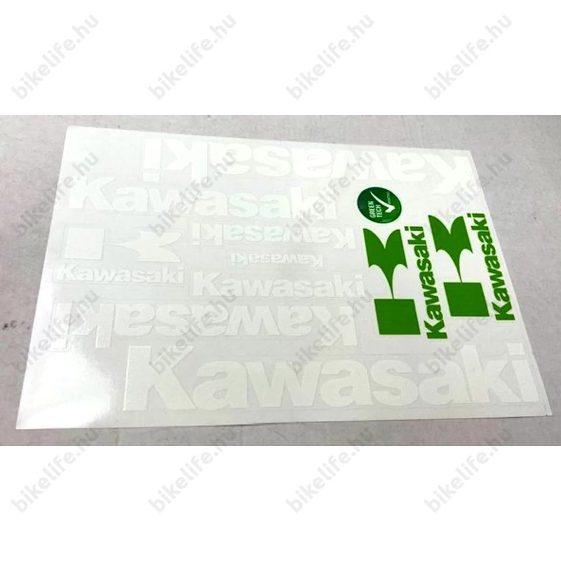 Kawasaki matrica garnitúra 35x25cm zöld vagy ezüst