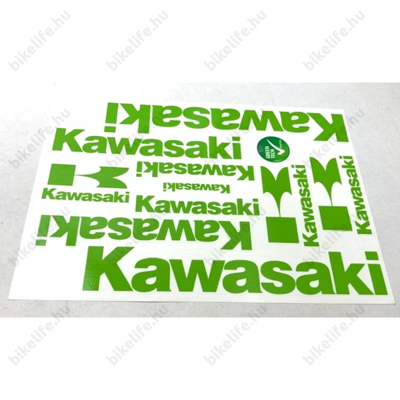 Kawasaki matrica garnitúra 35x25cm zöld vagy ezüst