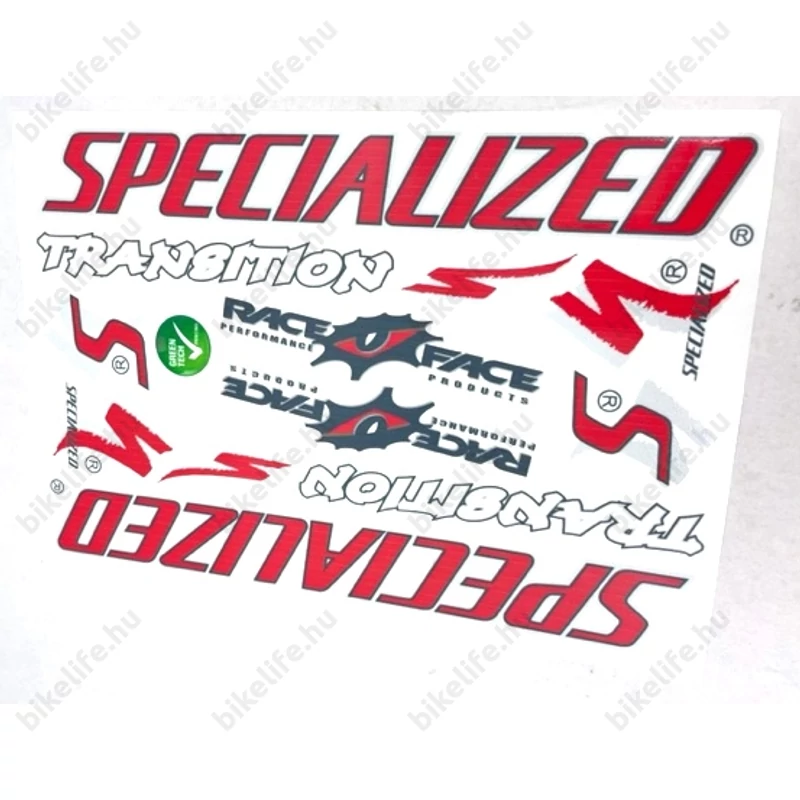 Specialized matrica garnitúra műgyantás bevonnattal 35x16cm és 25x17 cm ívek választható színekben