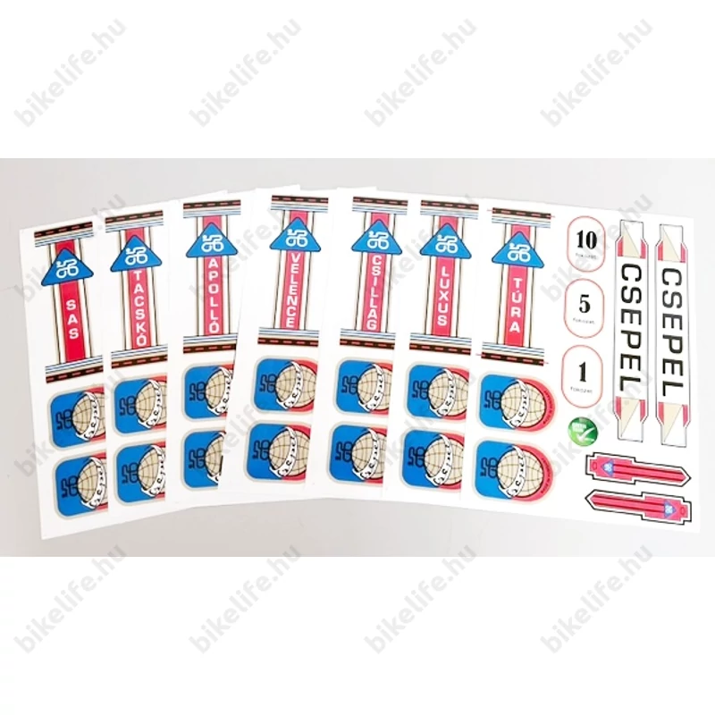 Csepel Tacskó retro műgyantás matrica garnitúra 25x17cm