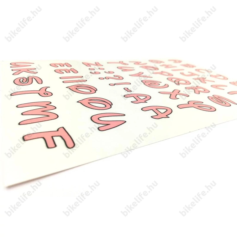 Színes betűs matrica garnitúra műgyantás 25x17cm