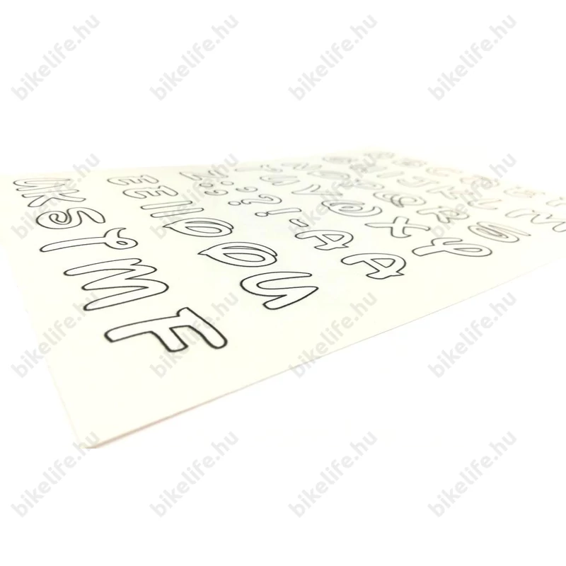 Színes betűs matrica garnitúra műgyantás 25x17cm