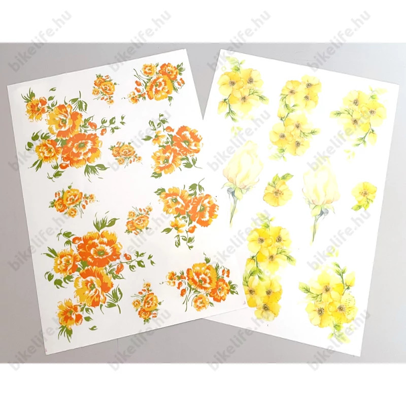 Virág mintás matricagarnitúra 25*17 cm   2 féle színben