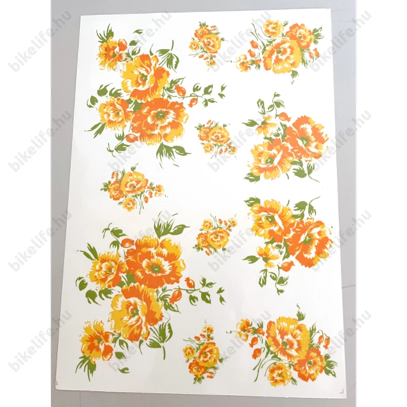 Virág mintás matricagarnitúra 25*17 cm   2 féle színben