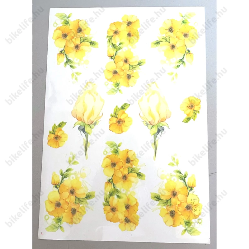 Virág mintás matricagarnitúra 25*17 cm   2 féle színben