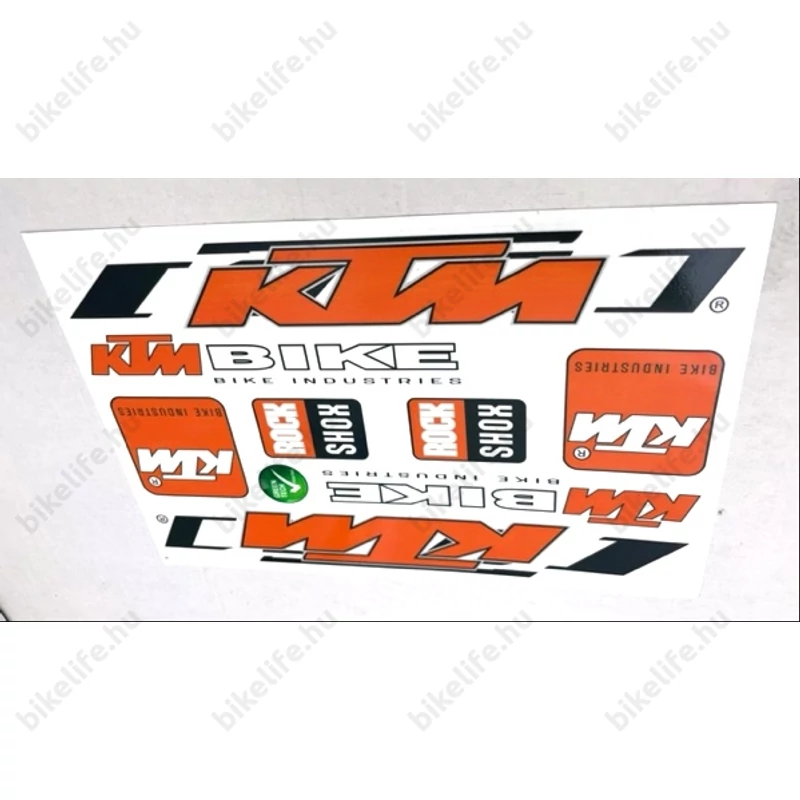 KTM matrica garnitúra műgyantás bevonattal 25x17cm négy féle színben