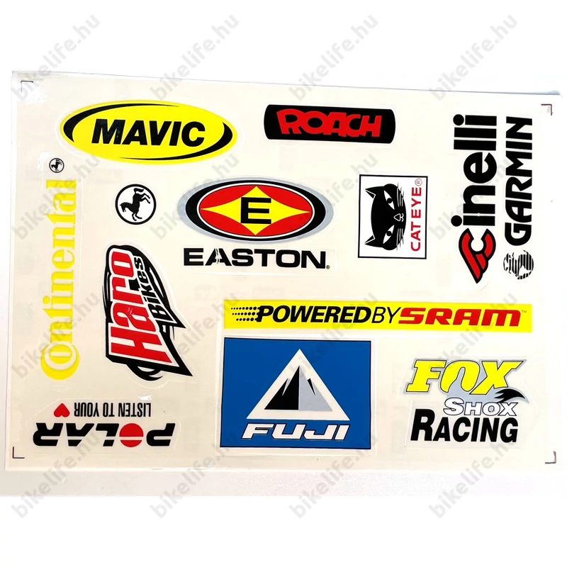 Vegyes márkás matrica garnitúra műgyantás  2 féle    25x17cm