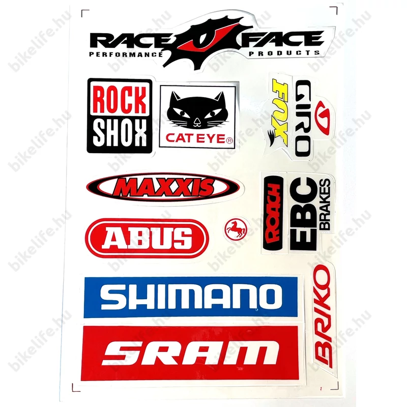 Vegyes márkás matrica garnitúra műgyantás  2 féle    25x17cm