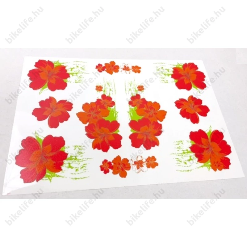 Hawai virágmintás matrica garnitúra műgyantás 25x17cm 4 féle színben kapható