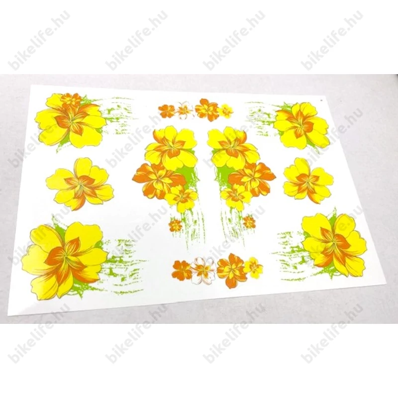 Hawai virágmintás matrica garnitúra műgyantás 25x17cm 4 féle színben kapható