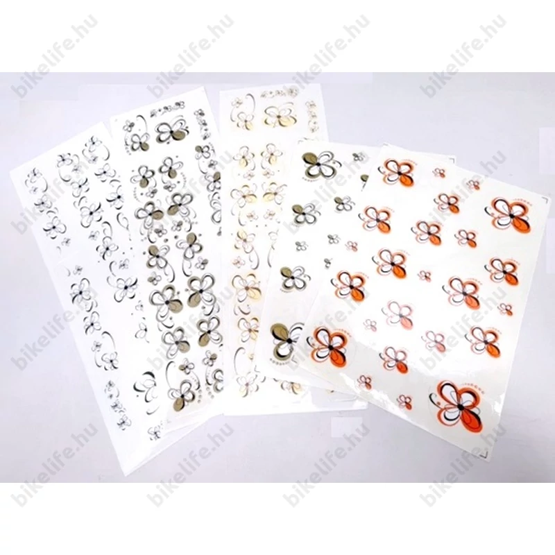 Virágos matrica garnitúra műgyantás 25x17cm 3féle színben kapható