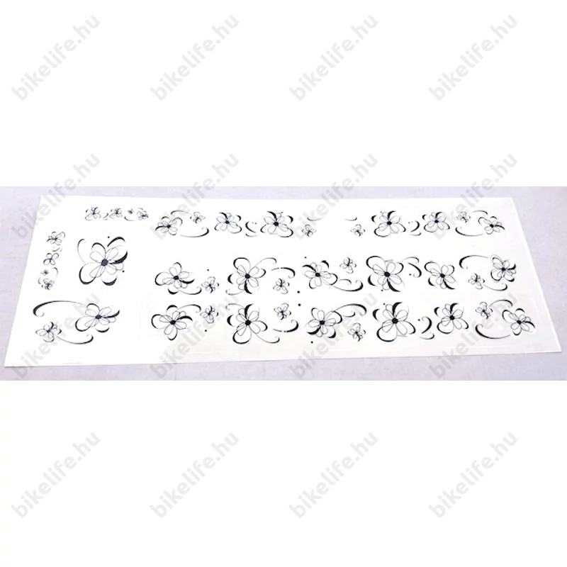 Virágos matrica garnitúra műgyantás 25x17cm 3féle színben kapható