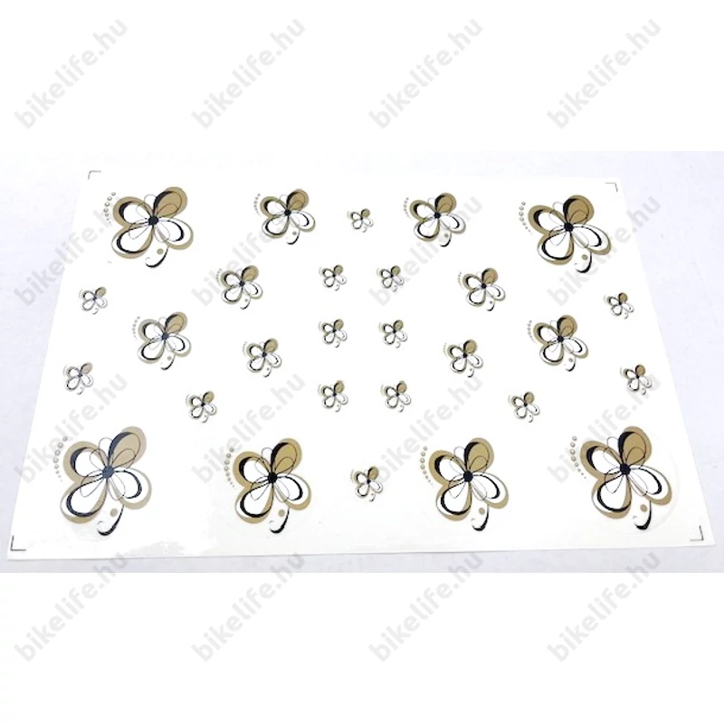 Virágos matrica garnitúra műgyantás 25x17cm 3féle színben kapható