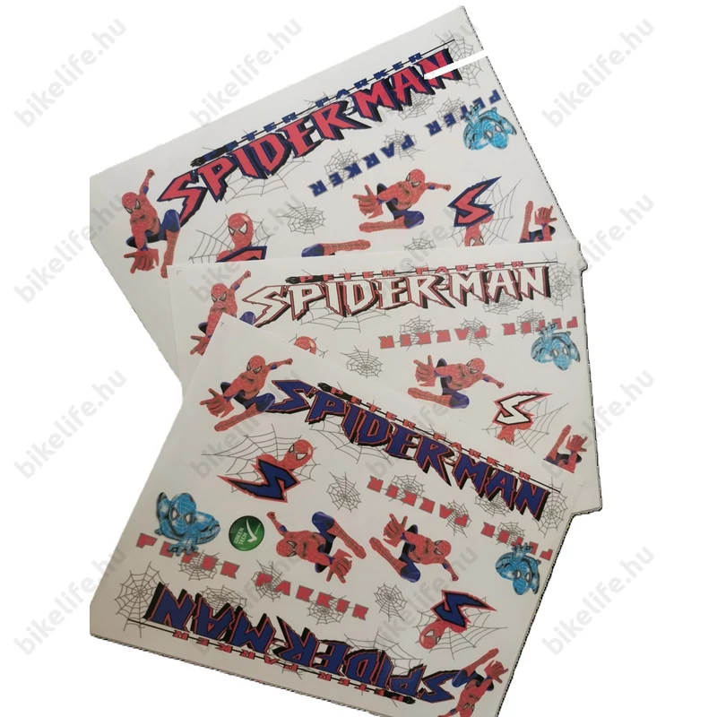 SpiderMan matrica garnitúra műgyantás 25x17cm 2féle színben kapható