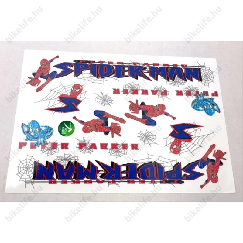 SpiderMan matrica garnitúra műgyantás 25x17cm 2féle színben kapható
