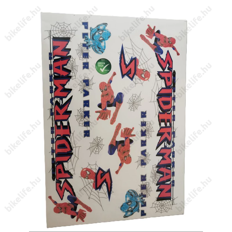 SpiderMan matrica garnitúra műgyantás 25x17cm 2féle színben kapható