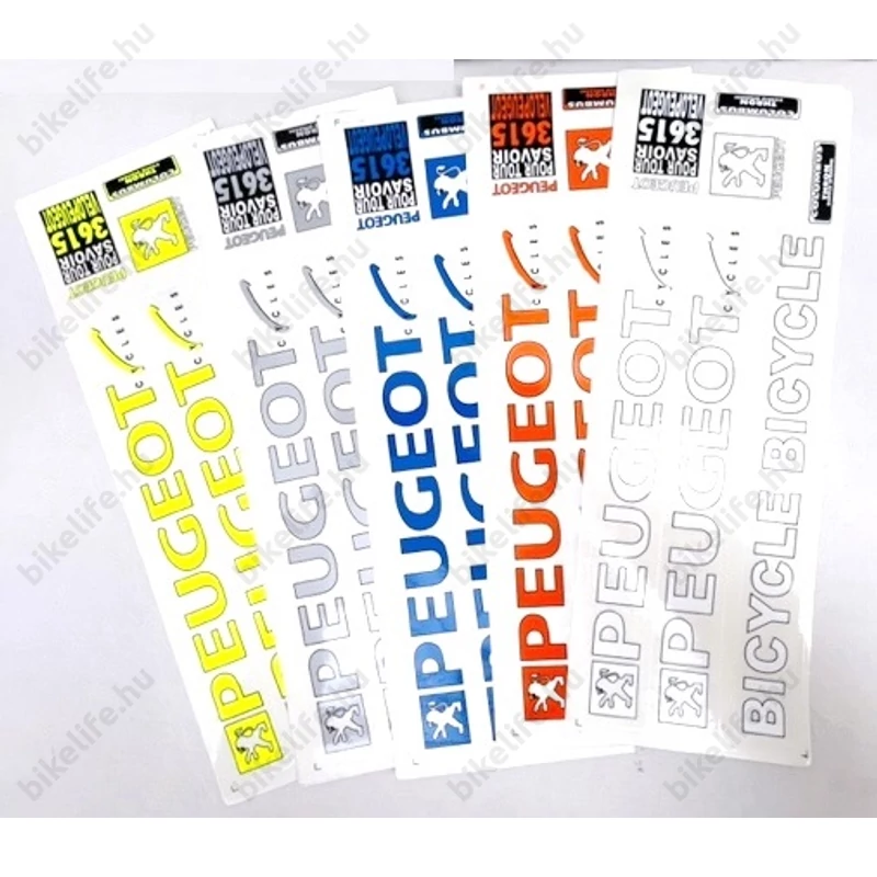 Peugeot matrica garnitúra műgyantás 35x13cm 5féle színben kapható