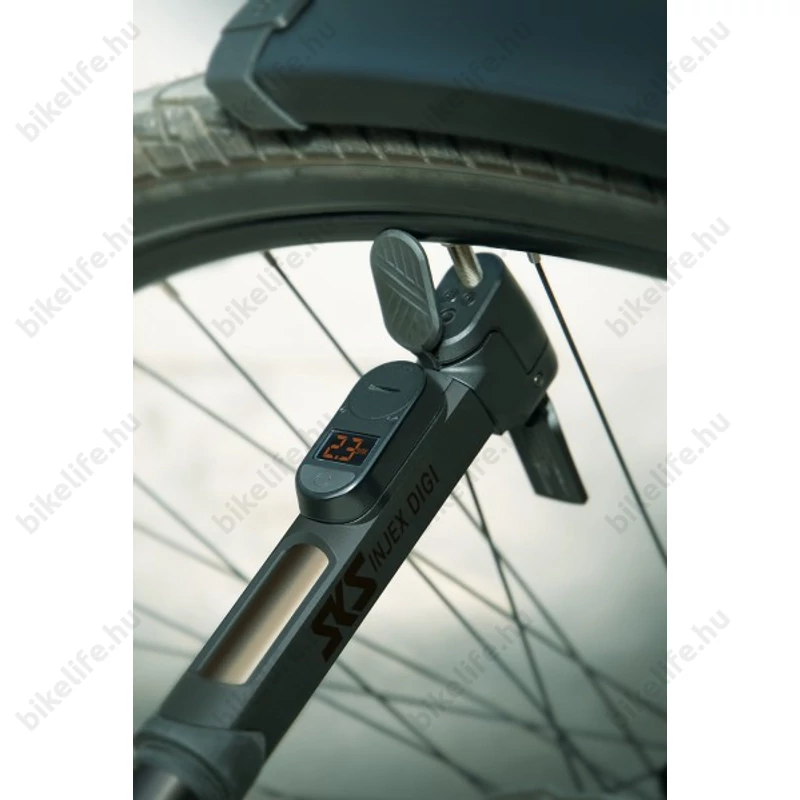 SKS Injex Control Digi nyomásmérős mini pumpa dual fejjel T-fogantyúval 10bar-ig