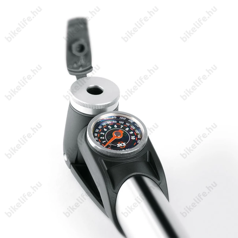 Pumpa mini SKS Injex Control nyomásmérős, univerzális fej 10bar