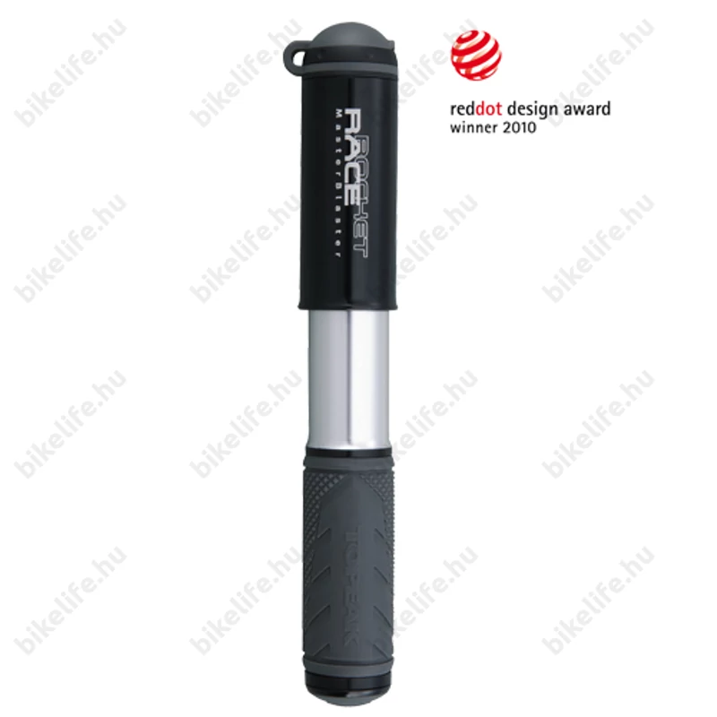 Pumpa mini Topeak RaceRocket, 8bar/180mm/85gram fekete, univerzális fej, alu, kihúzható tömlővel