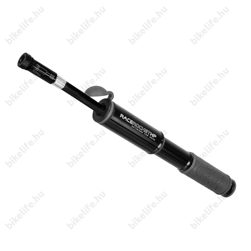 Topeak Racerocket HP országúti minipumpa 11bar, SmartHead, kihúzható tömlős, alu, fekete