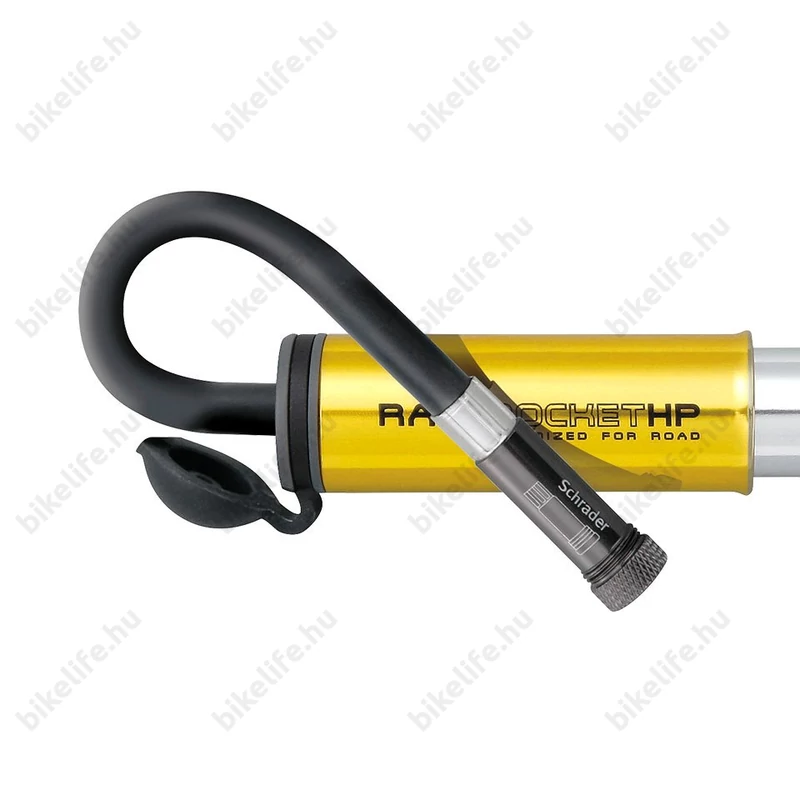 Topeak Racerocket HP országúti minipumpa 11bar, SmartHead, kihúzható tömlős, alu, fekete