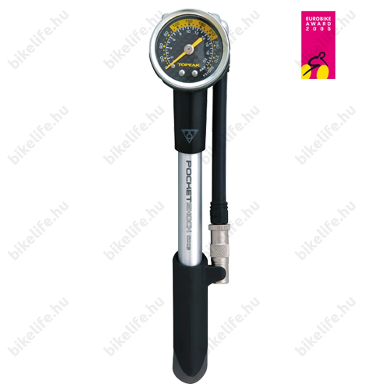 Pumpa teleszkóphoz Topeak PocketShock DXG 360 psi 24,8bar levegővesztés nélkül lecsatlakoztatható
