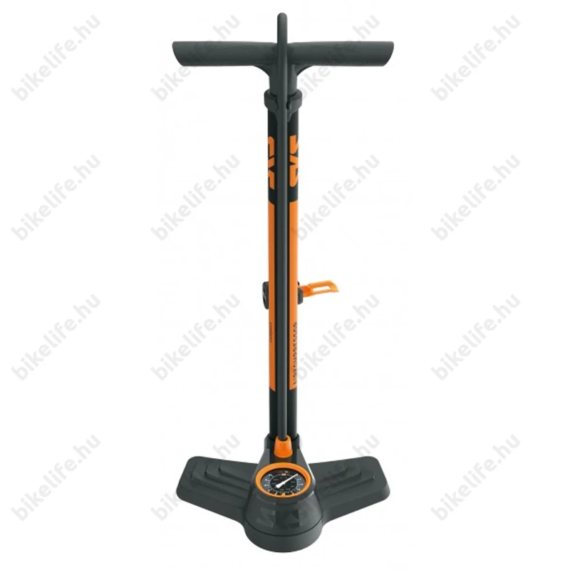 SKS Airkompressor Compact 10.0 kerékpáros műhelypumpa univerzális fejjel nyomásmérővel 10bar teljesítménnyel