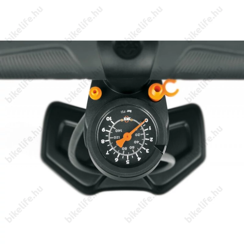 SKS Airworx műhelypumpa 10.0 nyomásmérővel, 665mm hosszú, 10bar, szürke