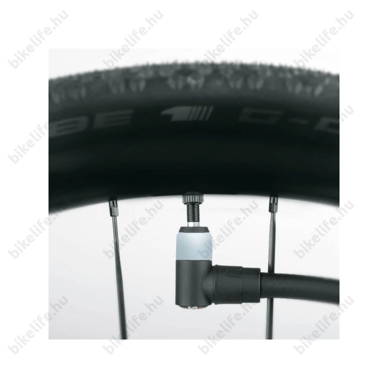 SKS Air-X-Plorer 10.0 Clik Tec műhelypumpa Schwalbe Clik Tec szelepekhez 2-2 db Presta és Dunlop szelepbetéttel