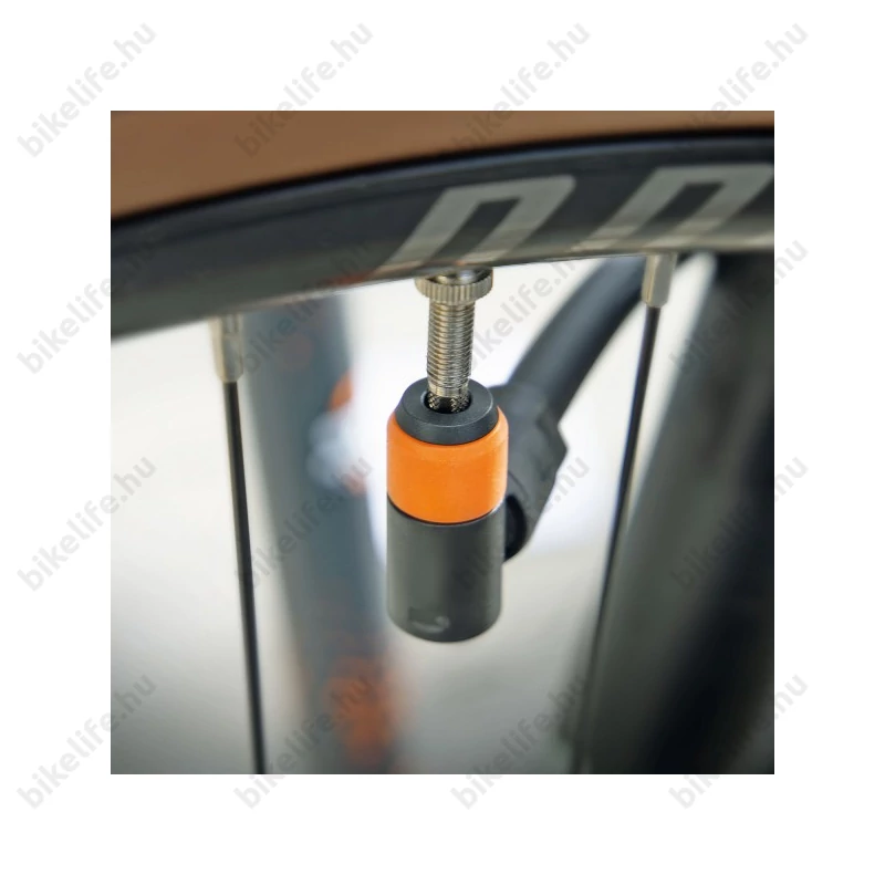 SKS Airkompressor 10.0 Clik Tec műhelypumpa Schwalbe Clik Tec szelepekhez 2-2 db Presta és Dunlop szelepbetéttel