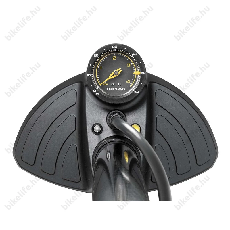 Pumpa műhely Topeak JoeBlow Mountain,4bar,nyomásmérős,univerzális fej,leeresztő szeleppel