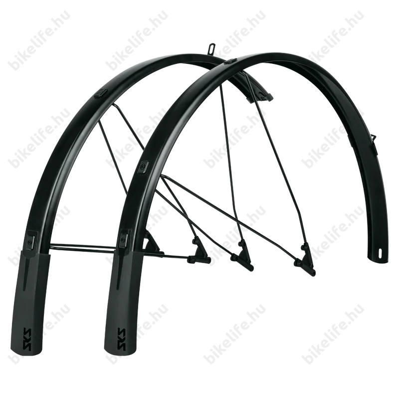 SKS Bluemels Style extra hosszú trekking sárvédő aluplasztik matt fekete 56mm széles