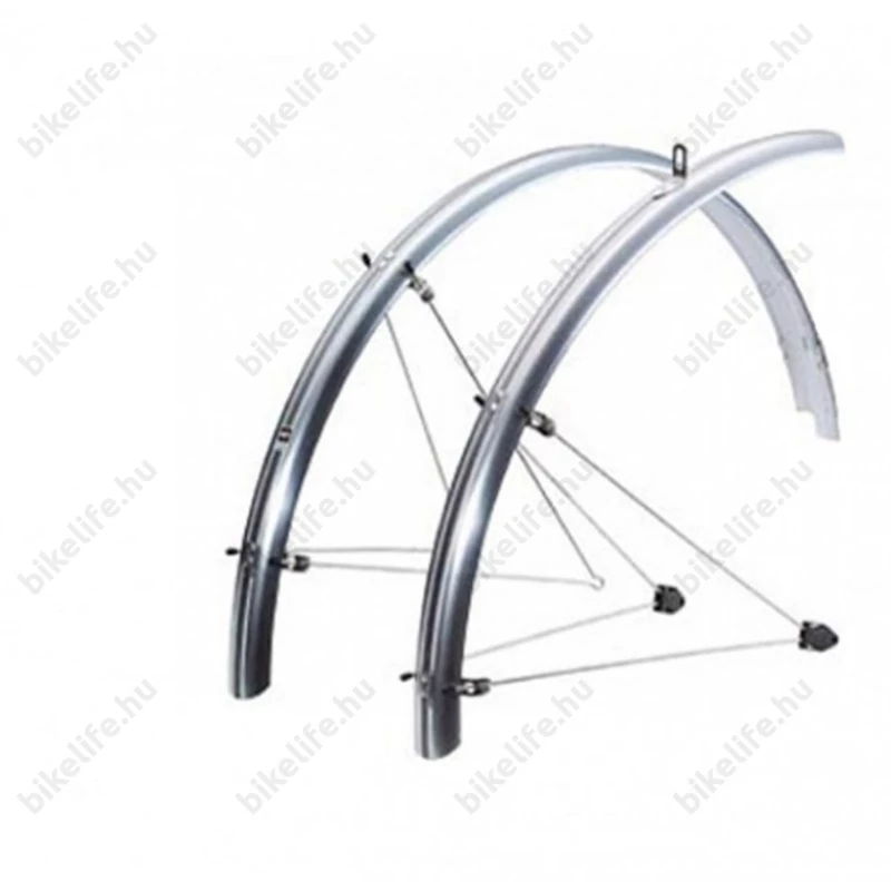 SKS ChromoPlastics trekking sárvédő aluplasztik, pálcás, 50mm széles, ezüst