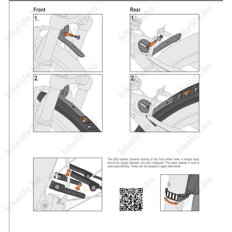 Trekking sárvédő SKS Velo 55 Cross szett 28