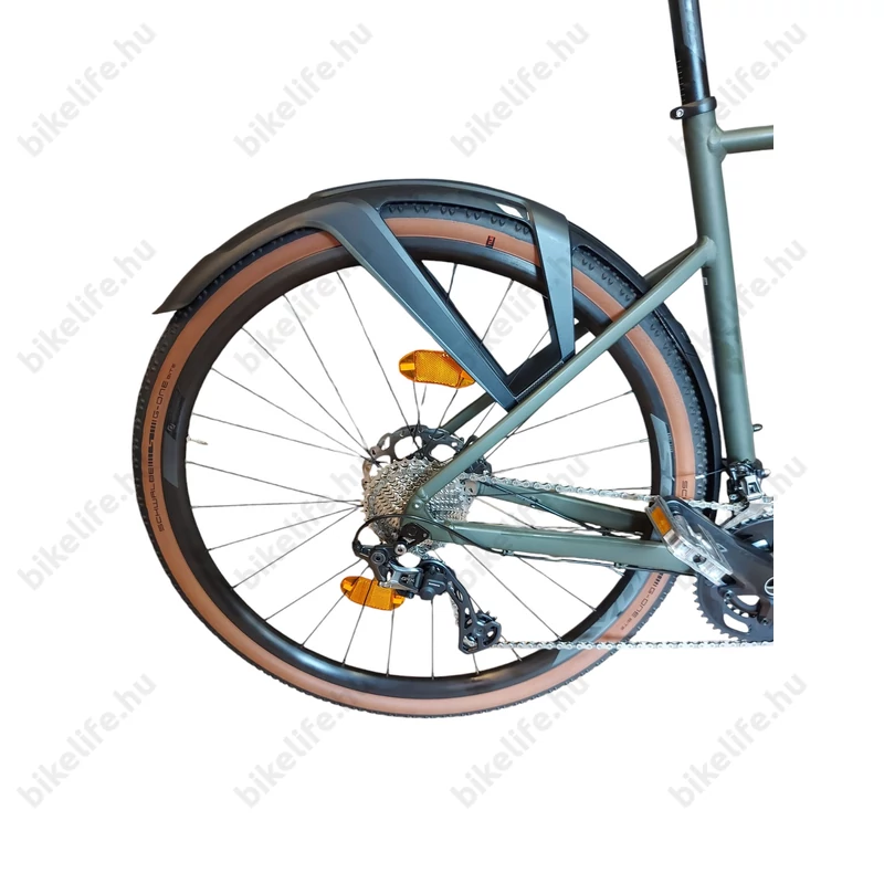 Gravel sárvédő Kellys Gnarly tépőzáras pántokkal toldható fekete színben