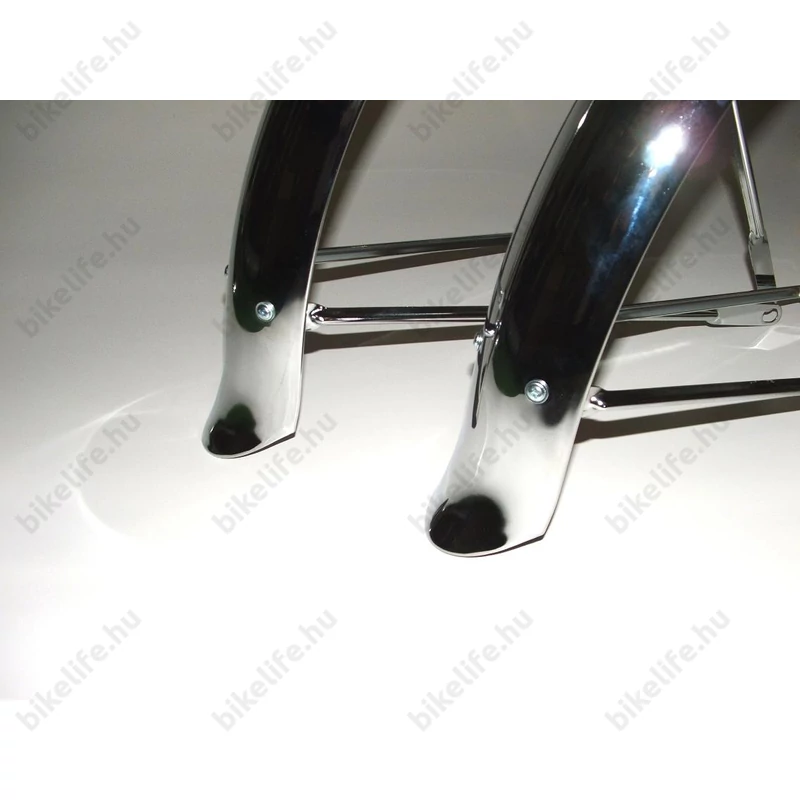 Cruiser sárvédő 63 mm széles tükör-króm felület garnitúrában pálcákkal