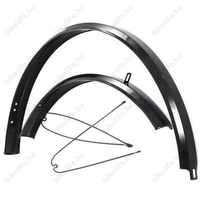 Sárvédő 28 első+hátsó fém,  pálcákkal fekete