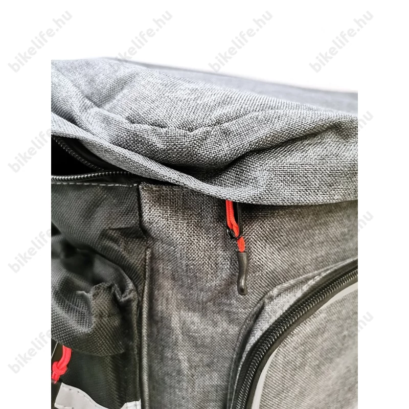 Velotech 2 részes túratáska csomagtartóra 24 liter, hevederes rögzítéssel, vízálló, fekete