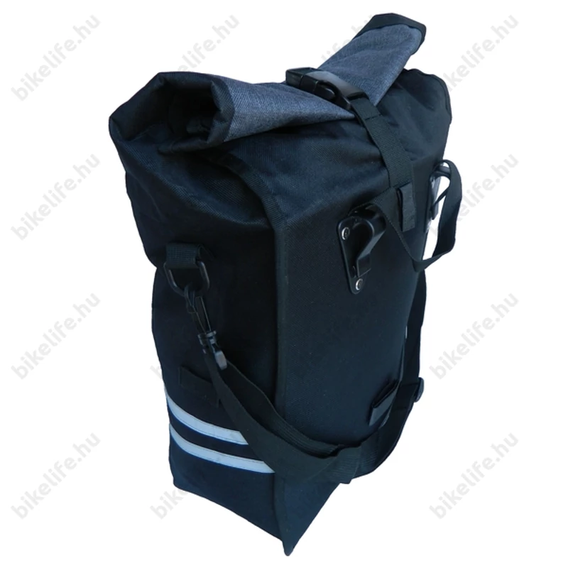 Velotech 1 részes túratáska csomagtartóra 20 liter, hevederes rögzítéssel, vízálló, szürke