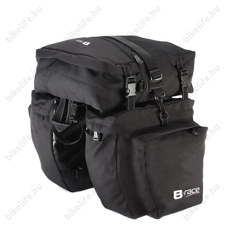 Roswheel B-Race túratáska csomagtartóra 3 részes, 35L kapacitás, fekete 
